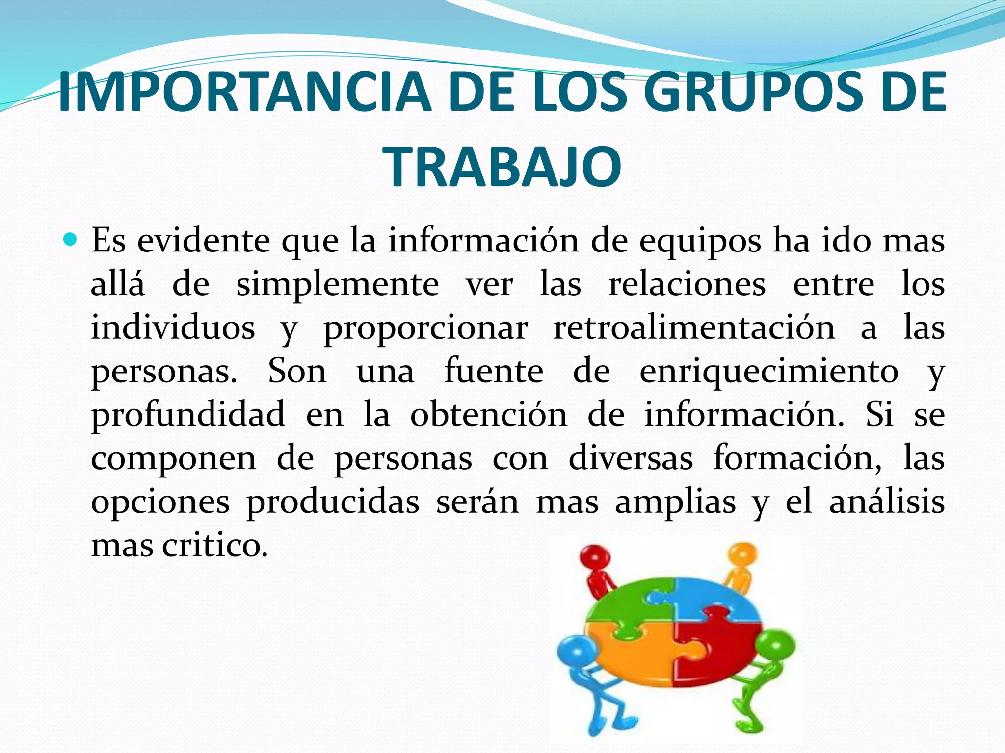 Los grupos en las organizaciones | PPTX