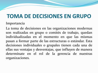 Los grupos en las organizaciones | PPTX