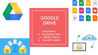 GOOGLE
DRIVE
Integrantes
● Geovanna Fortty
● Shirley Chavez
● Gonzalo Cedeño
 