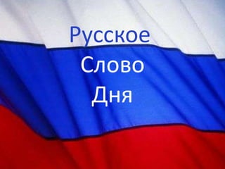 Русское
 Слово
  Дня
 