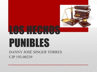 LOS HECHOS
PUNIBLES
DANNY JOSÉ SINGER TORRES
CJP 193-00239
 