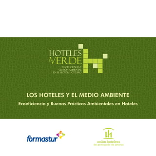 LOS HOTELES Y EL MEDIO AMBIENTE
Ecoeficiencia y Buenas Prácticas Ambientales en Hoteles
 