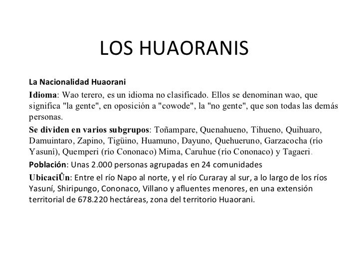 Los Huaoranis