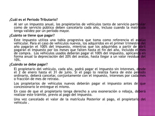 IMPUESTO AL VALOR AGREGADO (IVA)Es el impuesto que se paga por la transferencia de bienes y por la prestación de servicios.  Se denomina Impuesto al Valor Agregado por ser un gravamen que afecta a todas las etapas de comercialización pero exclusivamente en la parte generada o agregada en cada etapa.Deben pagar todos los adquirentes de bienes o servicios, gravados con tarifa 12%.  El pago lo hará al comerciante o prestador del servicio, quien a su vez, luego de percibir el tributo lo entrega al Estado mediante una declaración. En el caso de importaciones paga el importador el momento de desaduanizar la mercadería.