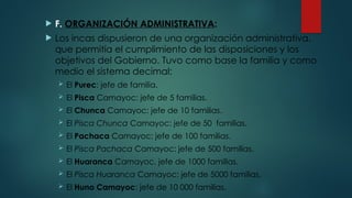 LOS INCAS.pptx TERCER HORIZONTE CULTURAL | PPTX