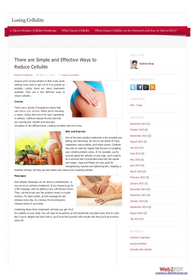 There are Simple and Effective Ways to Reduce Cellulite