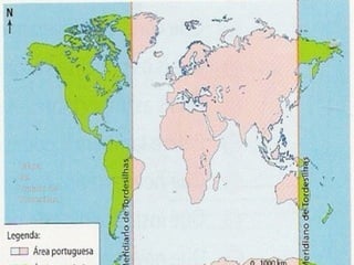 Mapa
del
Tratado de
Tordesillas.
 