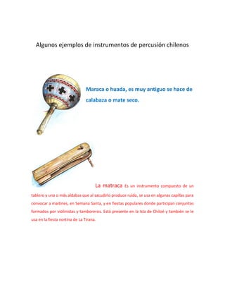 Los instrumentos de percusión guia | PDF