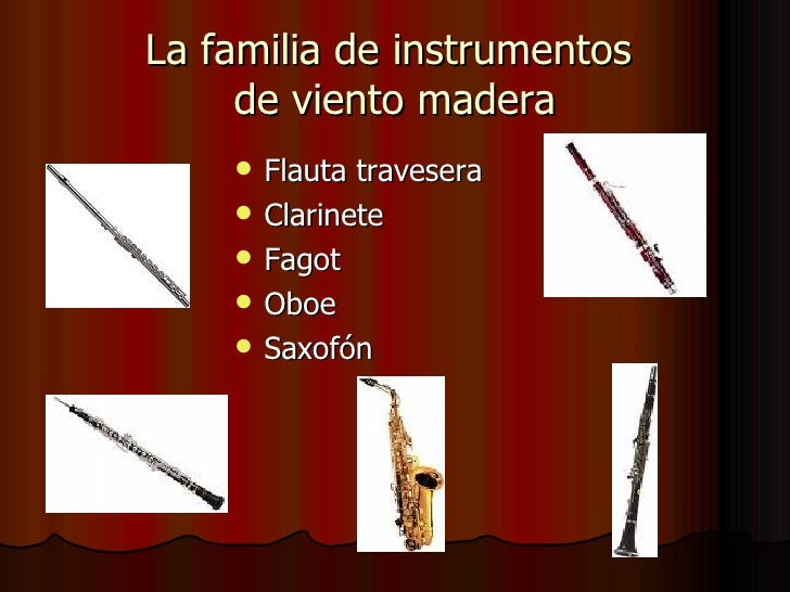 Resultado de imagen para instrumentos de viento madera