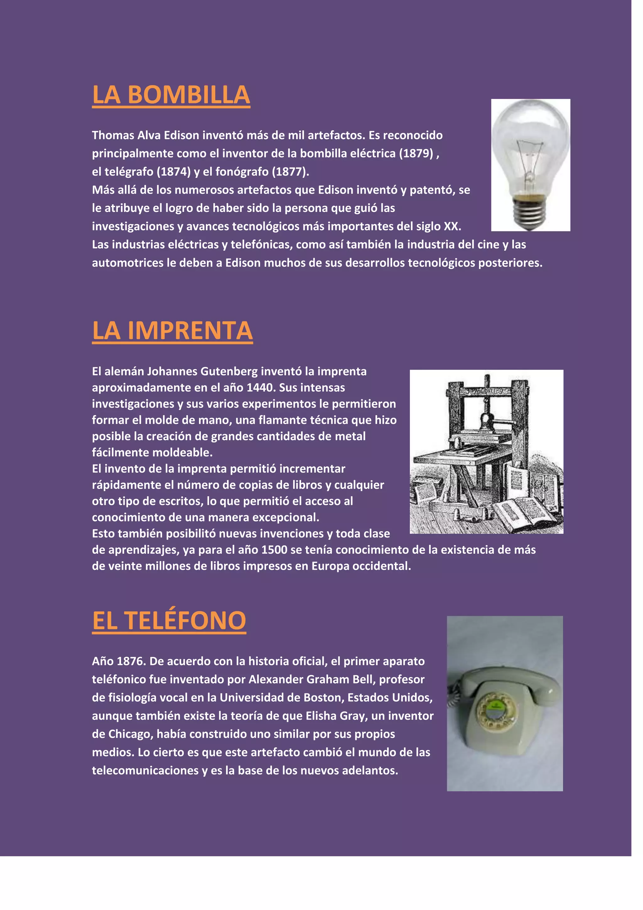 Los inventos | PDF