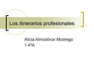 Los itinerarios profesionales Alicia Almodóvar Modrego 1 4ªA 