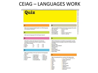 CEIAG – LANGUAGES WORK
 