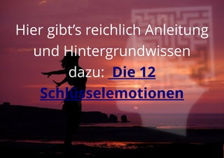 Hier gibt’s reichlich Anleitung
und Hintergrundwissen
dazu: Die 12
Schlüsselemotionen
 