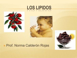 LOS LIPIDOS




   Prof. Norma Calderón Rojas
 
