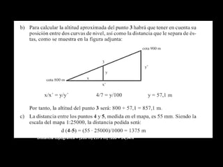 Distancia topográfica = (200 m/1375 m) .100 = 14,54% 

 