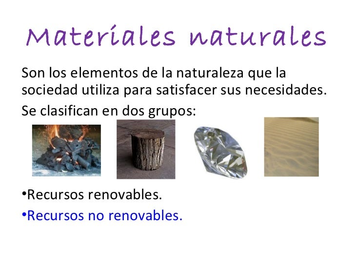 Los materiales