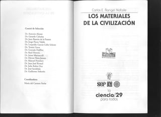 LOS MATERIALES DE LA CIVILIZACIÓN (libro)