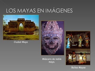 Ciudad Maya




              Máscara de noble
                   maya.

                                 Bailes Mayas
 