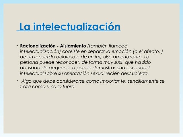 Los mecanismos de defensa