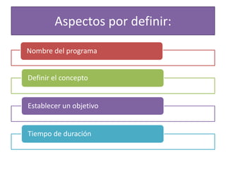 Aspectos por definir: