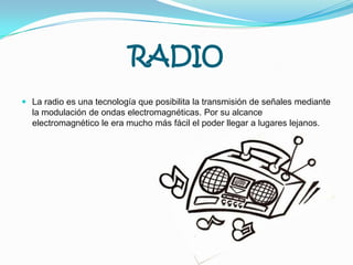 CINEEl Cine fue un paso más en la creación de medios de comunicación masivos. Corresponden al tipo audiovisual. Es un medio audiovisual masivo que permite llegar a un amplio grupo de personas "cautivas" pero con baja selectividad. Sus ventajas son: Audiencia cautiva y mayor nitidez de los anuncios de color. Entre sus desventajas se encuentran: Poco selectivo en cuanto a sexo, edad y nivel socioeconómico.