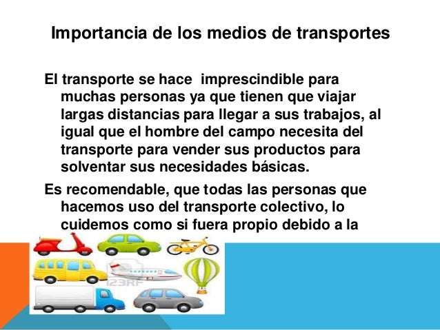 Los medios de transporte