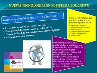  Usar programas que cubran áreas no relacionadas con el currículo.NIVELES PARA LA INTEGRACIÓN CURRICULAR DE LAS TICS