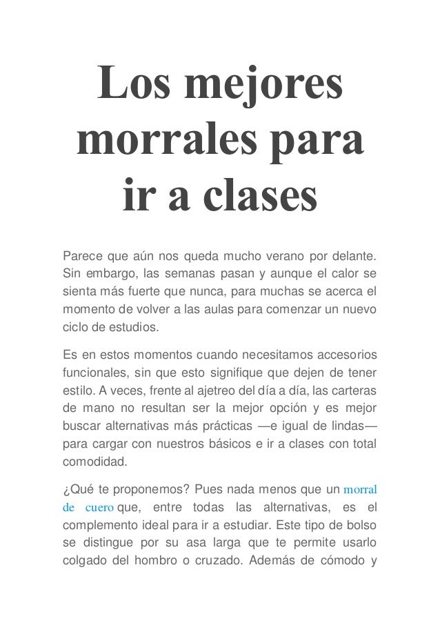 Los mejores morrales para ir a clases