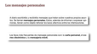 Los mensajes personales