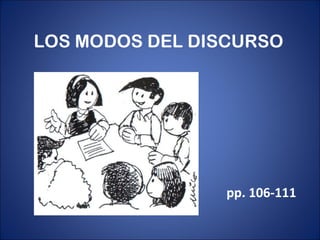 LOS MODOS DEL DISCURSO




                pp. 106-111
 