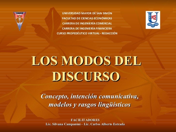 Los modos del discurso.