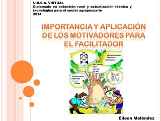 Eileen Meléndez
U.D.C.A. VIRTUAL
Diplomado en extensión rural y actualización técnica y
tecnológica para el sector agropecuario
2014
 