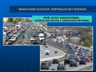 MIGRACIONES ACTUALES  TEMPORALES MUY INTENSAS  POR OCIO VACACIONAL. OPERACIÓN SALIDA Y OPERACIÓN RETORNO 