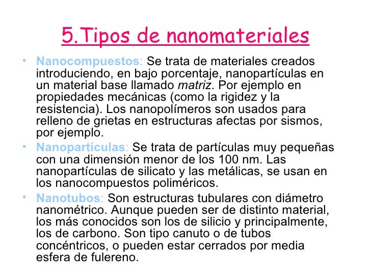 Clasificacion De Los Nanomateriales