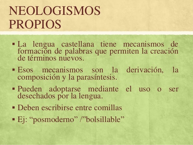 Los neologismos