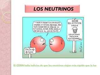 LOS NEUTRINOS




El CERN halla indicios de que los neutrinos viajan más rápido que la luz
 