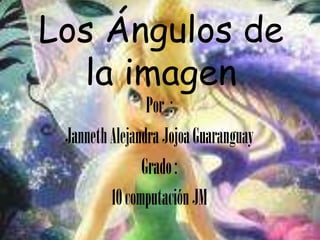 Los Ángulos de la imagen  Por  :  Janneth Alejandra Jojoa Guaranguay Grado :  10 computación JM  