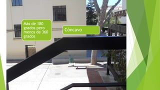 Cóncavo
Cóncavo
Más de 180
grados pero
menos de 360
grados
 