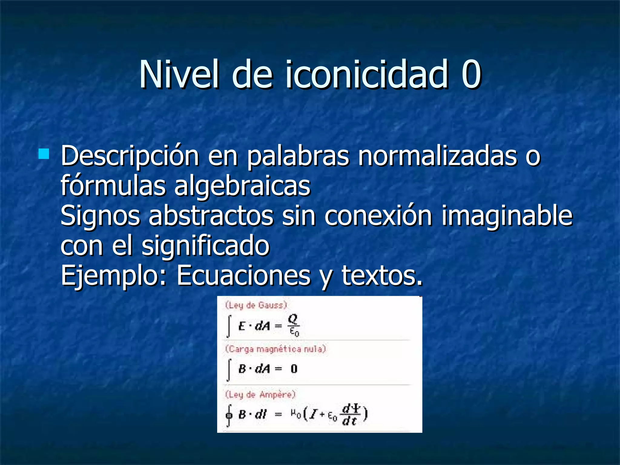 Los niveles de iconicidad | PPT