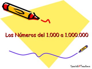 Los Números del 1.000 a 1.000.000Los Números del 1.000 a 1.000.000
Spanish4Teachers
 