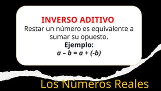 Real Numbers Invers Los Números Reales, propiedades y resolucion de ejercicios | PPTX