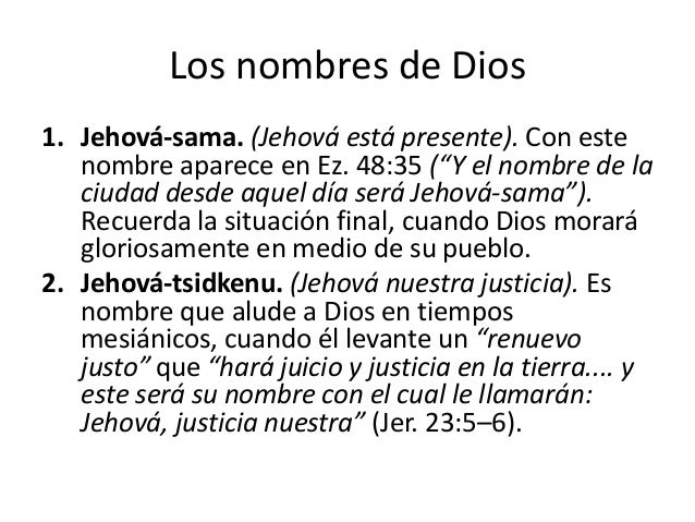 Los 10 Nombres De Dios Segun Salomon
