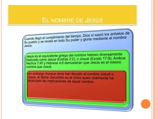 EL NOMBRE DE JESÚS
 