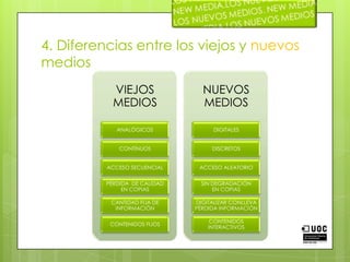 4. Diferencias entre los viejos y nuevos medios