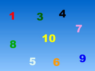 1       3    4
                 7
        10
8
    5       6    9
 