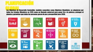 Los Objetivos de Desarrollo Sostenible, también conocidos como Objetivos Mundiales, se adoptaron por
todos los Estados Miembros en 2015 como un llamado universal para poner fin a la pobreza, proteger el
planeta y garantizar que todas las personas gocen de paz y prosperidad para 2030.
 