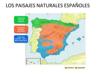 LOS PAISAJES NATURALES ESPAÑOLES

 