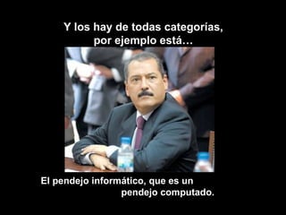 Y los hay de todas categorías, por ejemplo está… El pendejo informático, que es un  pendejo computado. 