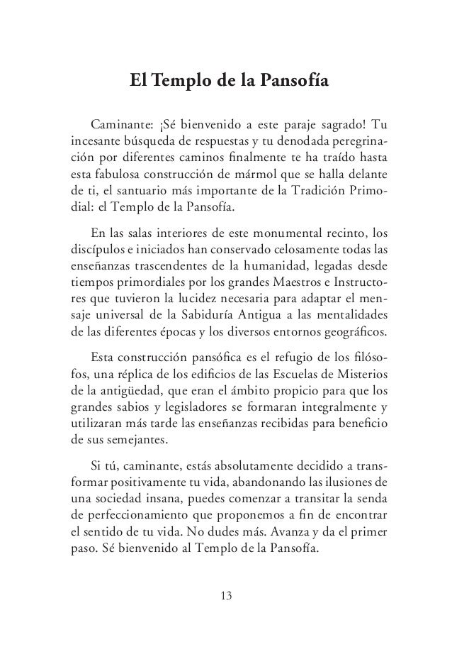Los Pilares De La Pansofia - 