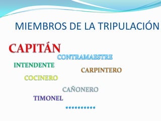 MIEMBROS DE LA TRIPULACIÓN
 